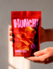 Flexible snack packaging bag with full-color custom branding.